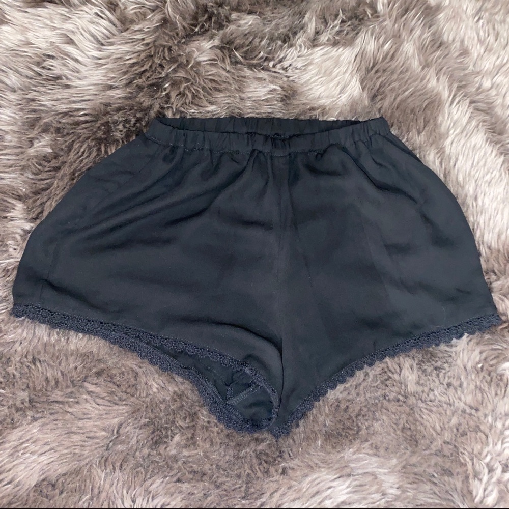 Black sheer shorts brandy Melville